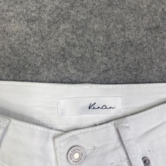 Kancan Womens 5/26 White Distressed Twisted Ankle Skinny Denim Jeans KC8086WT - Picture 4 of 10